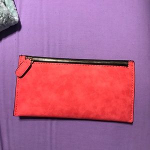 Salmon colored wallet